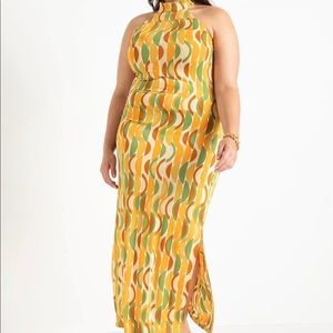 ELOQUII Halter Neck Maxi Dress. Size 18.